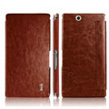 IMAK The Count Flip leather Case Holster Cover for Sony Ericsson XL39H Xperia Z Ultra - Coffee