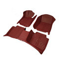 PU Leather Q001 Custom Automobile Carpet Car Floor Mats Set For VW Volkswagen Passat 5pcs Sets - Red