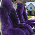 Universal Australia Genuine Sheepskin Car Seat Cover Sheep Wool Auto Cushion 4pcs Sets - Purple