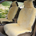 Universal KQ02 Australia Real Sheepskin Car Seat Cover Sheep Wool Auto Cushion 4pcs Sets - Beige