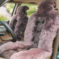 Universal KQ04 Australia Genuine Sheepskin Car Seat Cover Sheep Wool Auto Cushion 4pcs Sets - Purple
