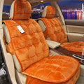 Universal Winter Velvet Plush Car Seat Cover Auto Cushion 4pcs Sets - Orange