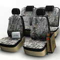 Realtree Personalized Customized Cotton Camo Auto Car Seat Covers 8pcs Sets for Vehicle - Grey