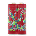 Best Plum Flower Genuine Leather Automobile Seat Safety Belt Covers Car Decoration 2pcs - Red
