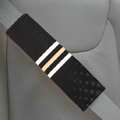 Good Polka Dot Synthetic Fiber Automotive Seat Safety Belt Covers Car Decoration 2pcs - Black