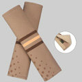 Good Polka Dot Synthetic Fiber Automotive Seat Safety Belt Covers Car Decoration 2pcs - Brown