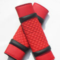 High Quality PU Leather Automobile Seat Safety Belt Covers Car Decoration 2pcs - Red