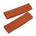 High Quality YBB Genuine Leather Automobile Seat Safety Belt Covers Car Decoration 2pcs - Coffee