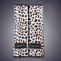 Luxury Leopard Print PU Leather Automobile Seat Safety Belt Covers Car Decoration 2pcs - Brown