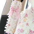 Princess Bud Silk Flower Print Synthetic Fiber Automotive Seat Safety Belt Covers Car Decoration 2pcs - Pink