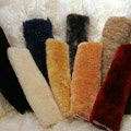 Winter Fake Sheepskin Auto Seat Safety Belt Covers Pads Car Decoration 2pcs - Bean Paste