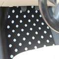 Fashion Polka Dot Universal Automotive Carpet Car Floor Mats Suede 5pcs Sets - Black+White
