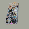 Bling S-warovski crystal cases Skull diamond cover for iPhone 6 - Black