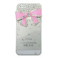 Bowknot diamond Crystal Cases Bling Hard Covers for iPhone 6 - pink