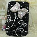 Luxury Bling Holster Covers Bow Crystal diamond Cases for iPhone 6 - Black
