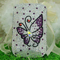 Luxury Bling Holster Covers Butterfly Crystal diamond Cases for iPhone 6 - Purple
