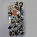 Bling S-warovski crystal cases Tiger diamond cover for iPhone 6 Plus - Black