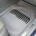 Classic Luxury PVC Plastic Universal Waterproof Auto Foot Carpet Floor Mats For Cars 5pcs Sets - Gray