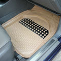 Classic Luxury PVC Plastic Universal Waterproof Auto Foot Carpet Floor Mats For Cars 5pcs Sets - Yellow