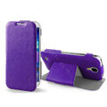 IMAK RON Series leather Case Support Holster Cover for Samsung Galaxy Note 4 N9100 - Purple
