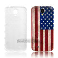 IMAK Relievo Painting Case USA American Flag Battery Cover for Samsung Galaxy Note 4 N9100 - Red
