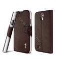IMAK Squirrel lines leather Case support Holster Cover for Samsung Galaxy Note 4 N9100 - Coffee