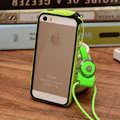 Fashion Lanyard Plastic Shell Hard Covers Back Cases Skin for iPhone 6 Plus 5.5 - Green