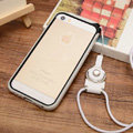 Fashion Lanyard Plastic Shell Hard Covers Back Cases Skin for iPhone 6 Plus 5.5 - White