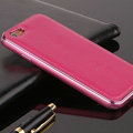 High Quality Aluminum Bumper Frame Covers Real Leather Back Cases for iPhone 6 Plus 5.5 - Rose