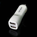 Arun AC201 Dual USB Car Charger Universal Charger for iPhone 7 - White