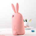 TPU Three-dimensional Rabbit Covers Silicone Shell for iPhone 7 - Pink
