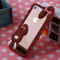 Cool Detonation Teeth Rabbit Covers Silicone Shell for iPhone 6 4.7 - Brown