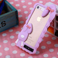 Cool Detonation Teeth Rabbit Covers Silicone Shell for iPhone 6 4.7 - Pink