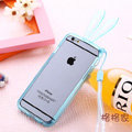 Cute Transparent Rabbit Covers Ears Silicone Cases for iPhone 6 4.7 - Blue