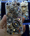 Bling S-warovski crystal cases Saturn diamond cover for iPhone 6S Plus - Black