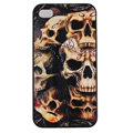 Skull Hard Back Cases Covers Skin for iPhone 6S Plus - Black EB005