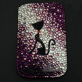 Luxury Bling Holster Covers Cat Crystal diamond Cases for iPhone 7 Plus - Purple