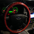 Auto Car Steering Wheel Cover Glitter Polyurethane Diameter 16 inch 40CM - Red