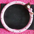 Bowknot Bear Diamond Genuine Leather Car Steering Wheel Covers 15 inch 38CM - Pink