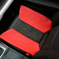 Calssic Bowknot Genuine Leather Universal Car Seat Cushion Diamond Lattice Pad 1pcs - Red Black