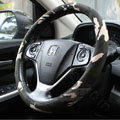 Calssic Man Camo Cloth Auto Grip Steering Wheel Covers 15 inch 38CM - Dark Green