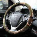 Calssic Man Camo Cloth Auto Grip Steering Wheel Covers 15 inch 38CM - Green