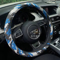 Calssic Man Camo Flax Car Steering Wheel Covers 15 inch 38CM Four Seasons General - Blue