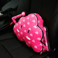 Cute Flaky Clouds Short Plush Auto Support Lumbar Pillow Car Interior Decoration 1pcs - Pink