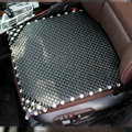 Fashion Pearl Diamond Universal Car Seat Cushion Genuine Sheepskin Auto Pad 1pcs - Black