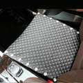 Fashion Rhinestone Universal Car Seat Cushion Genuine Sheepskin Auto Pad 1pcs - Black
