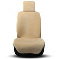 High-Grade Genuine Pure Wool Auto Cushion Universal Car Seat Covers 11pcs Sets - Beige