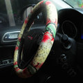 Hot sales Snake Grain PU Leather Car Steering Wheel Covers 15 inch 38CM - Color