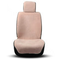 Luxury Genuine Wool Auto Cushion Women Business Universal Car Seat Covers 11pcs Sets - Camel