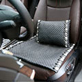 Luxury Pearl Diamond Universal Car Seat Cushion Women Genuine Sheepskin Auto Pad 1pcs - Black